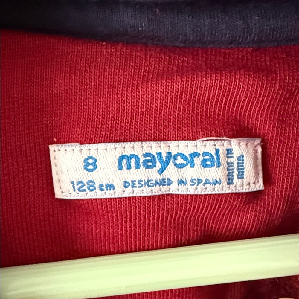 Kids Mayoral Red Hoodie - Picture 2 of 3